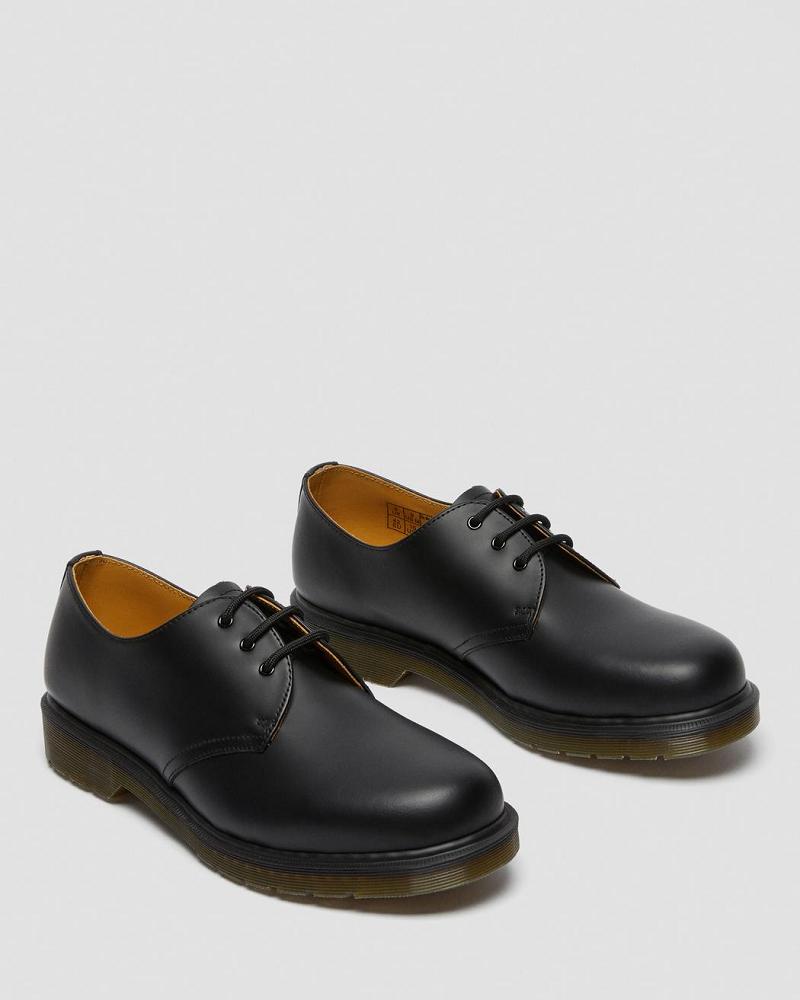 Dr Martens 1461 Plain Welt Smooth Læder Oxford Sko Herre Sort | DK 601PJJ